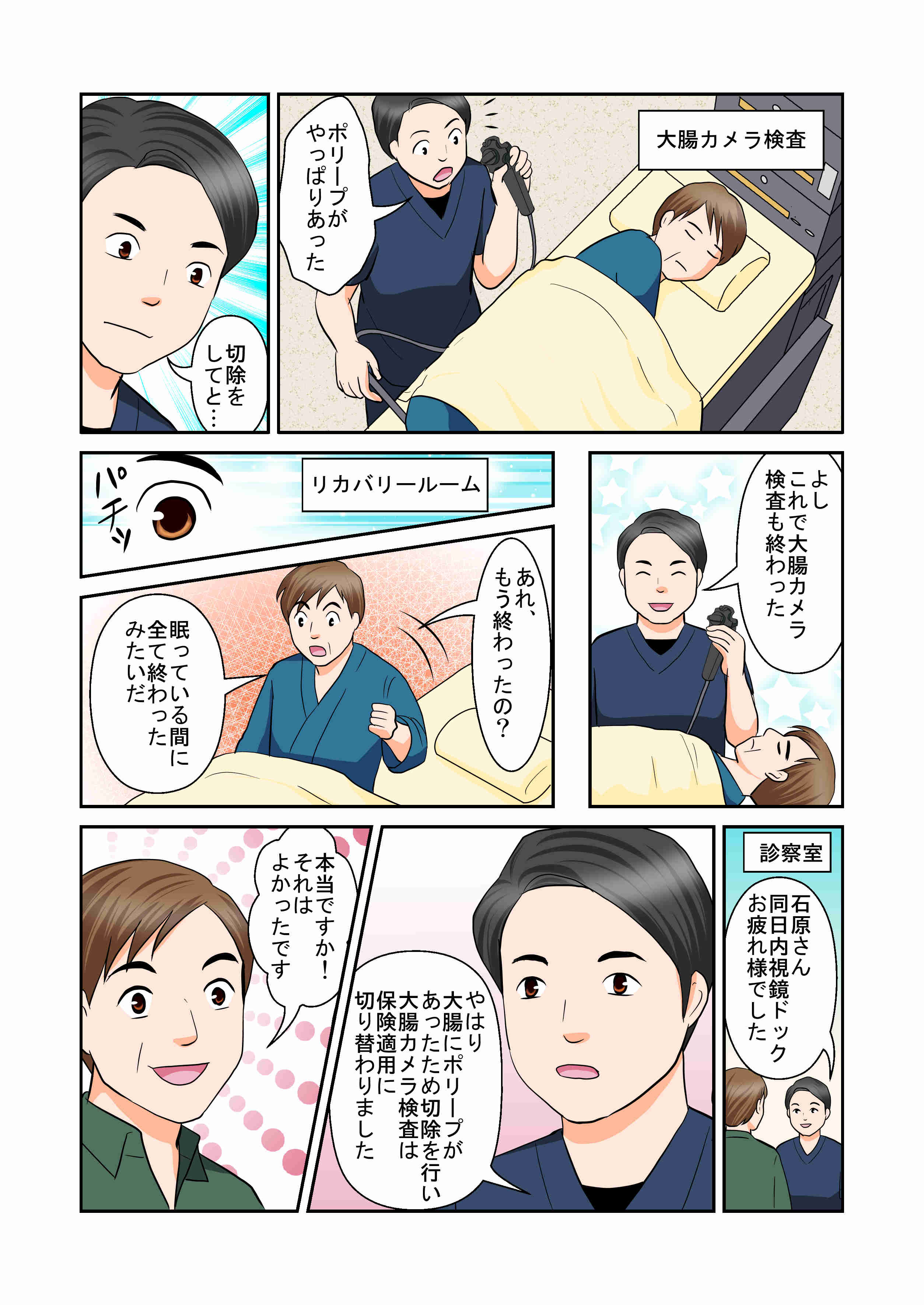 漫画でわかる同日内視鏡ドック