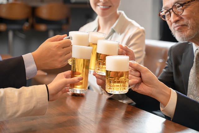 ビールで乾杯